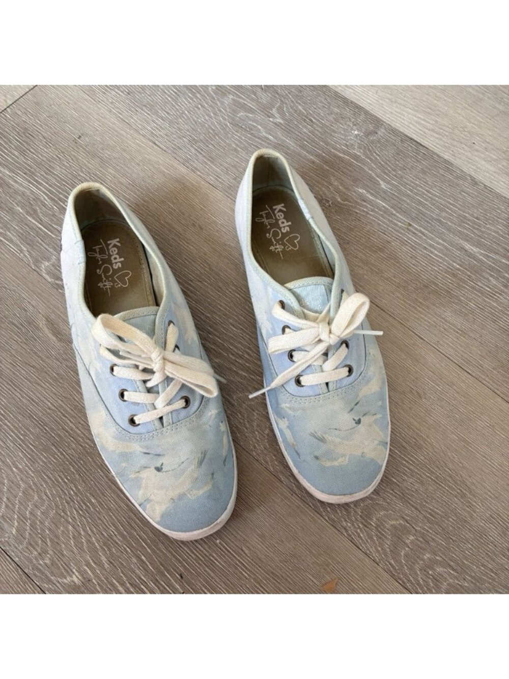 Keds x Taylor Swift 1989 Blue Seagull Print Sneakers Size 7.5 Dreamy Whimsical